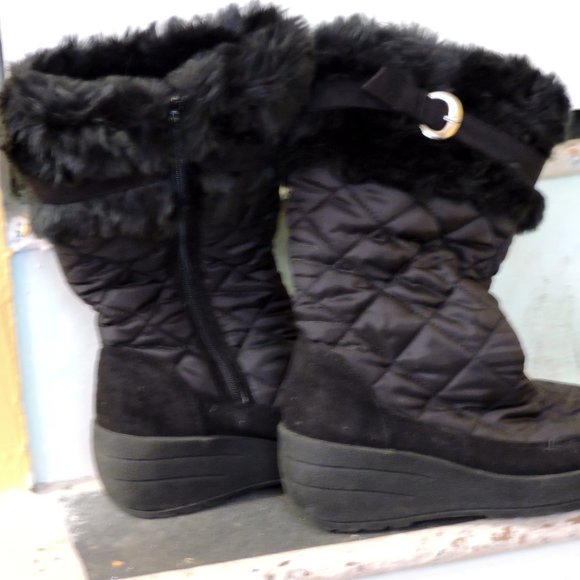 women’s boots w/side zipper sz 9 M  black - Picture 4 of 6